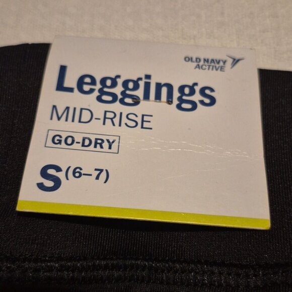 Old Navy Active girls size Small of 6/7 black leggings, NWT - Picture 6 of 7